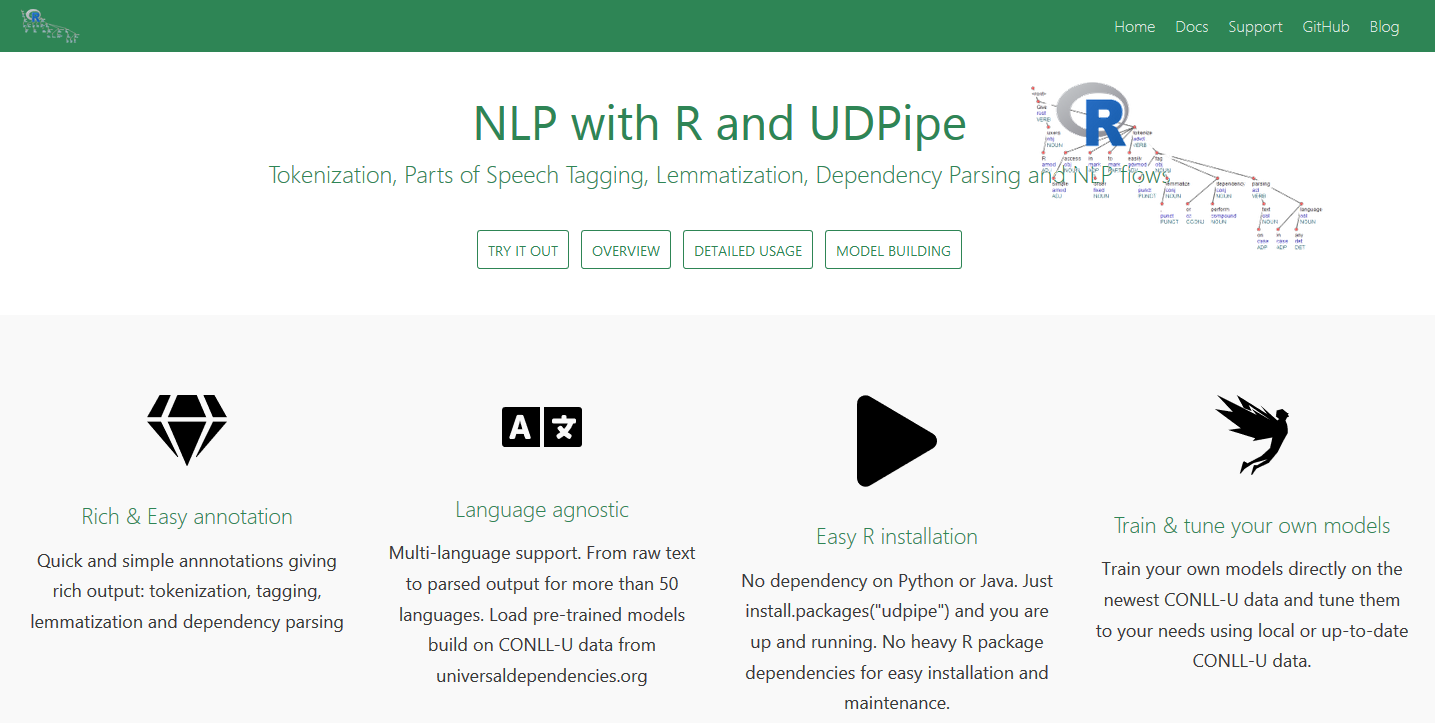 udpipe website